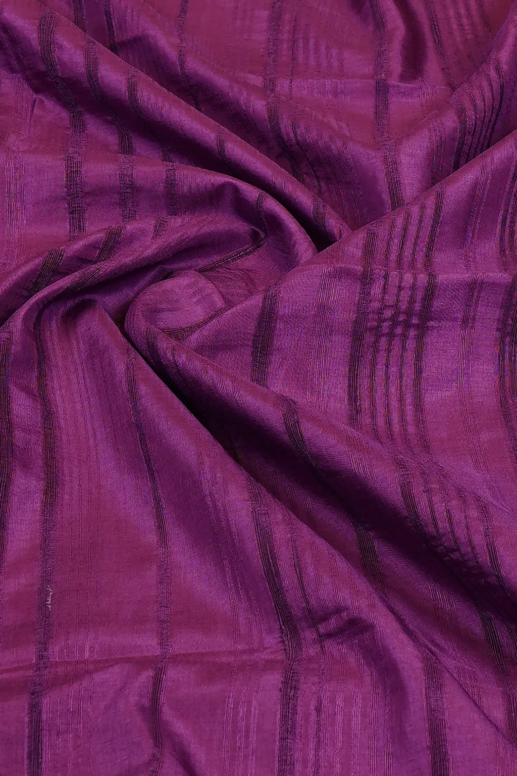 Magenta Semi Tussar Embroidered Saree