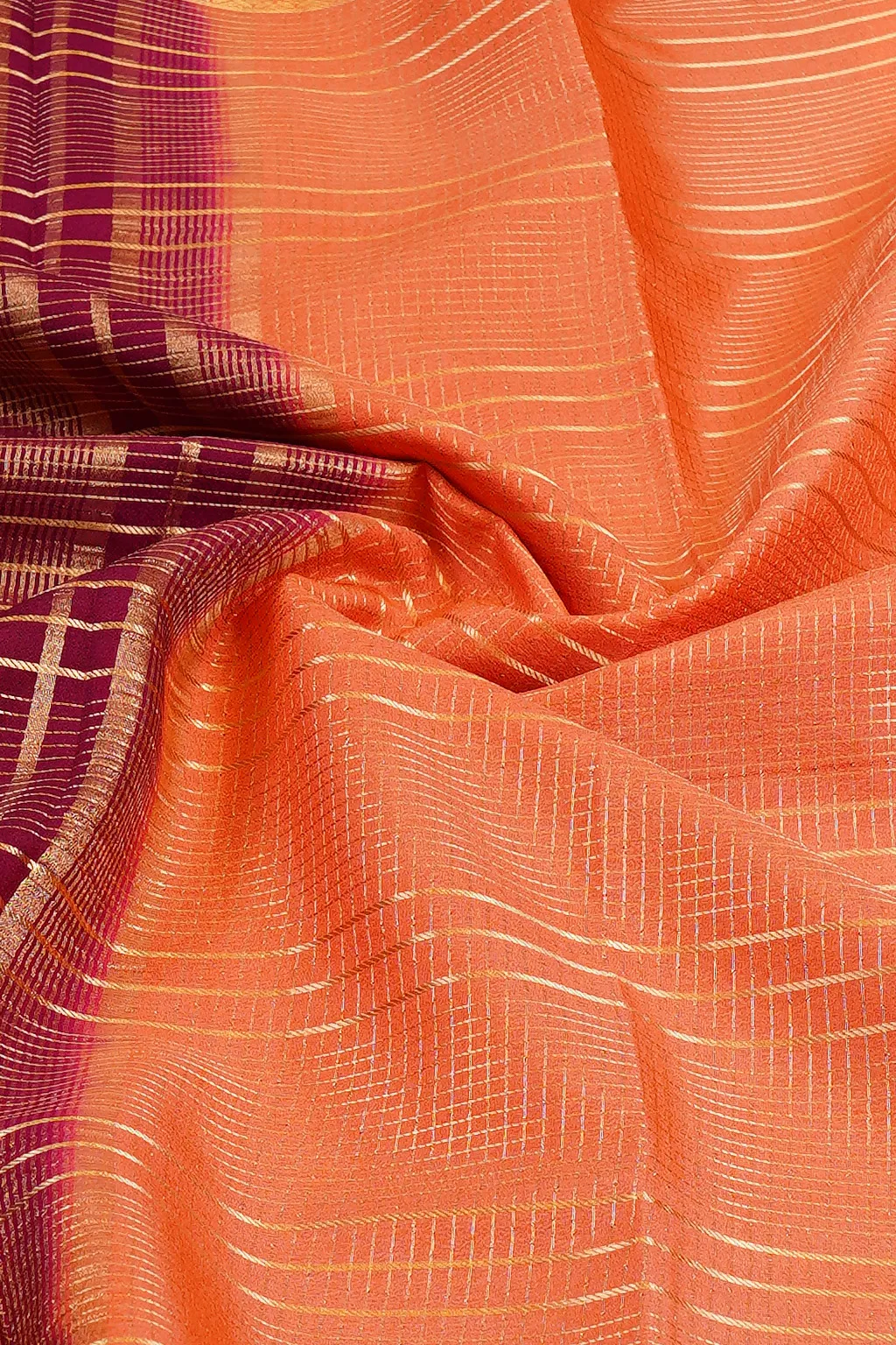 Peach Palace Semi Mysore Silk Saree