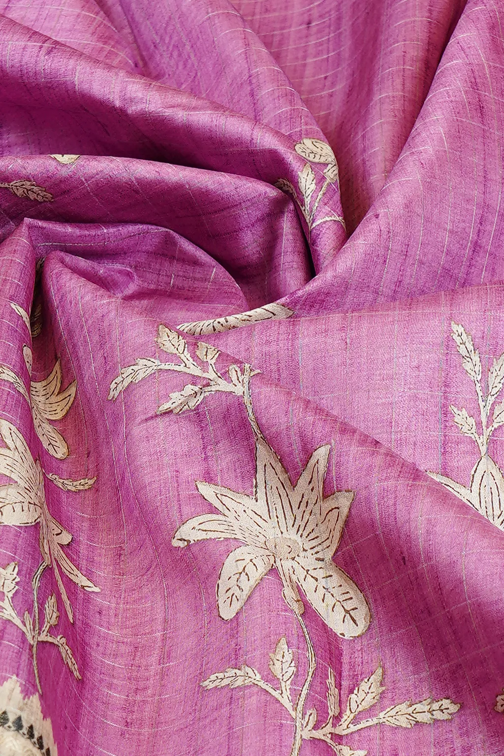 Orchid Meadow Tussar Silk