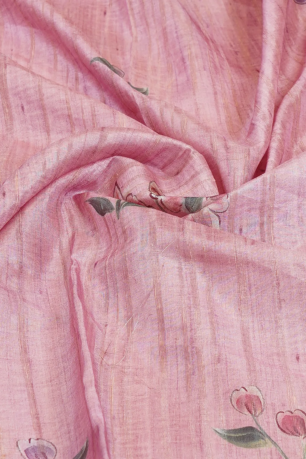 Blush Bloom Tussar Silk