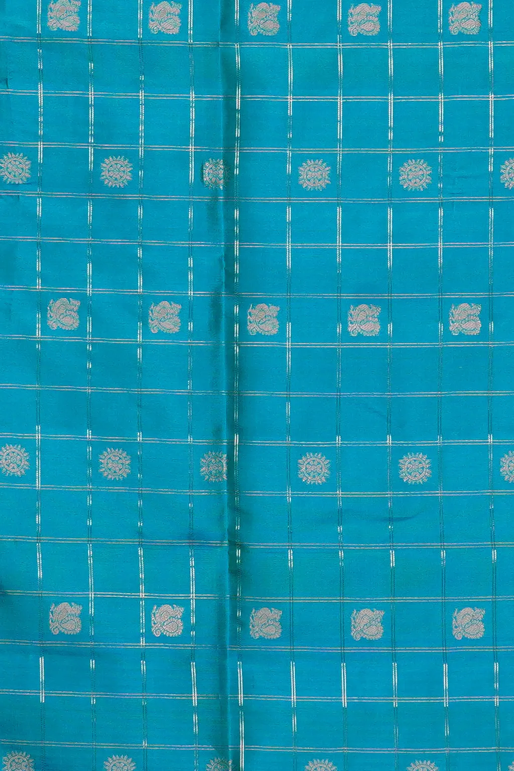 Mustard Yellow Checked Soft Silk Saree - Image 3