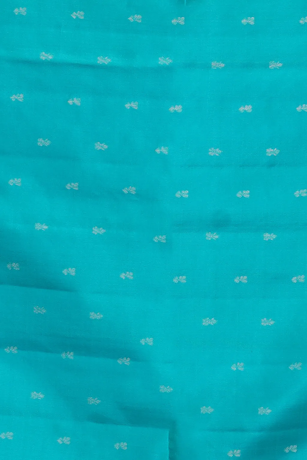 Sunshine Yellow Soft Silk Saree with Aqua Pallu - Image 3