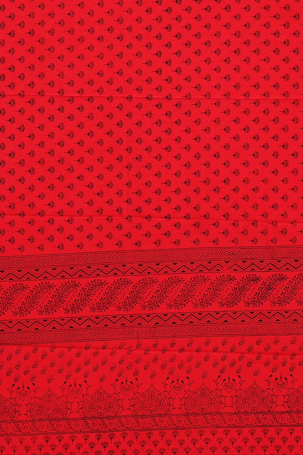Scarlet Lotus Printed Crepe