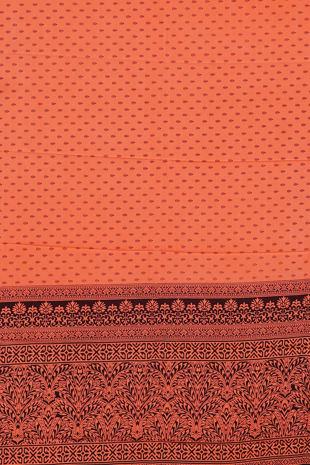 Coral Heritage Printed Crepe