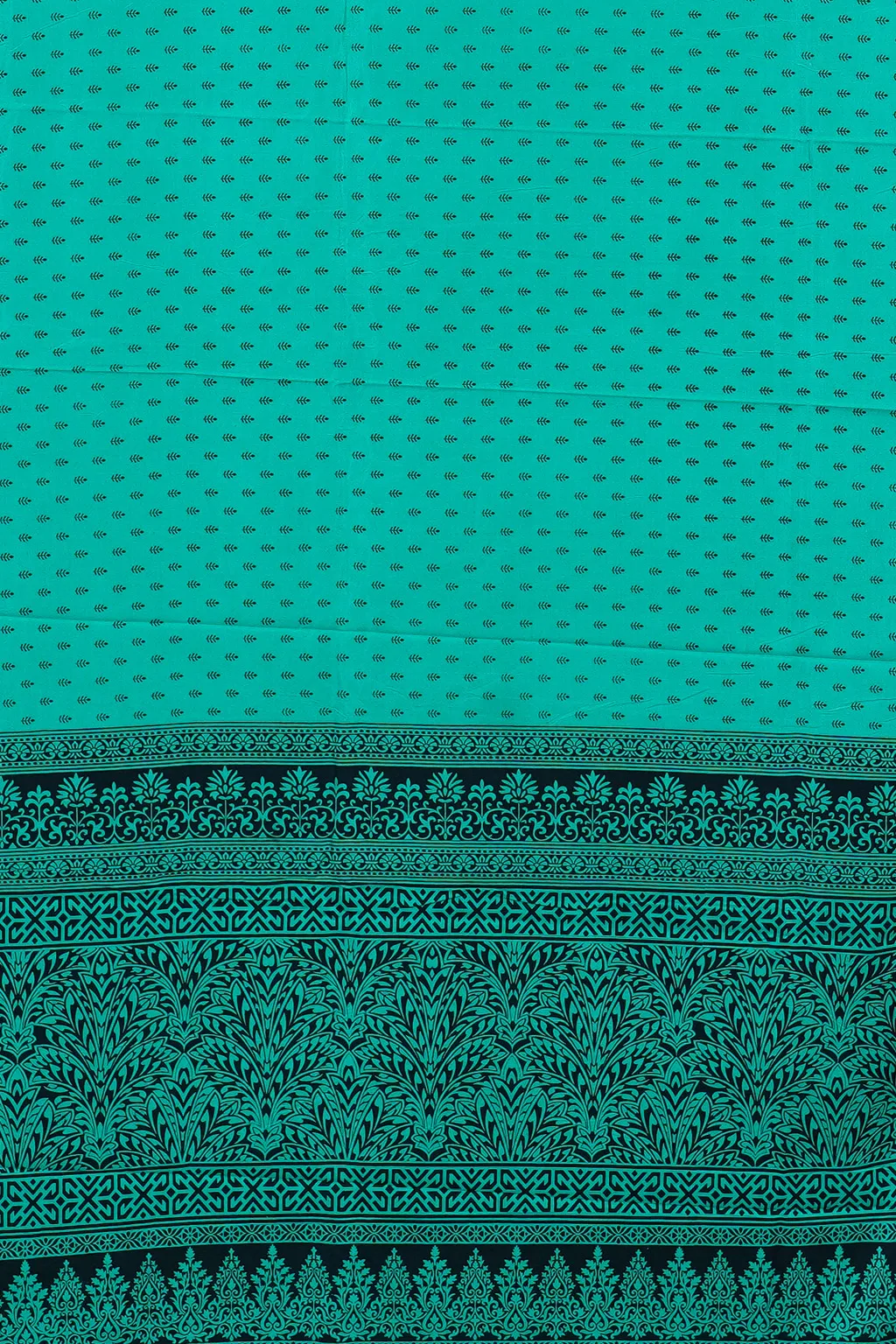 Aqua Regal Printed Crepe