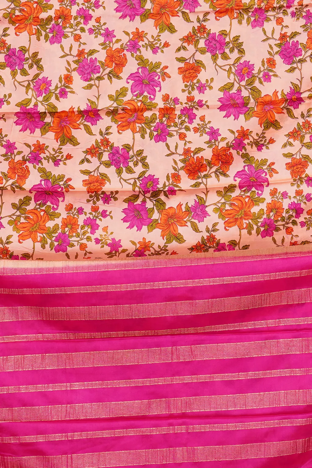 Peach Blossom Printed Crepe