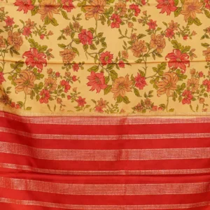 Coral Bloom Printed Crepe