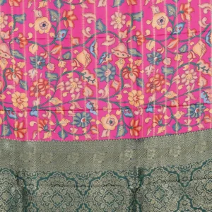 Rani Teal Fancy Saree