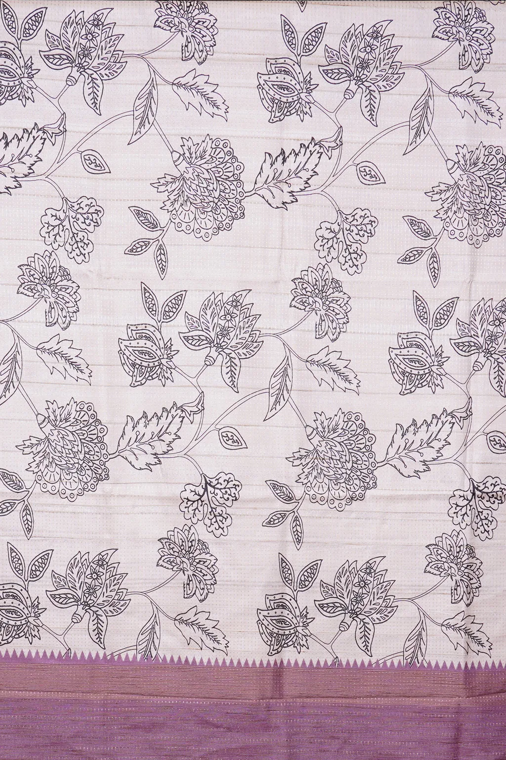Monochrome florals with refined semi tussar silk elegance. - Image 4