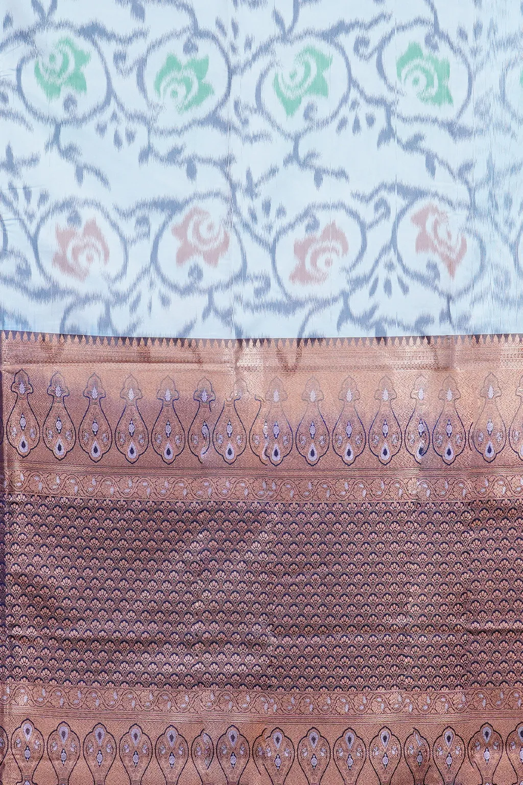 Ice Blue Heritage Fancy Saree