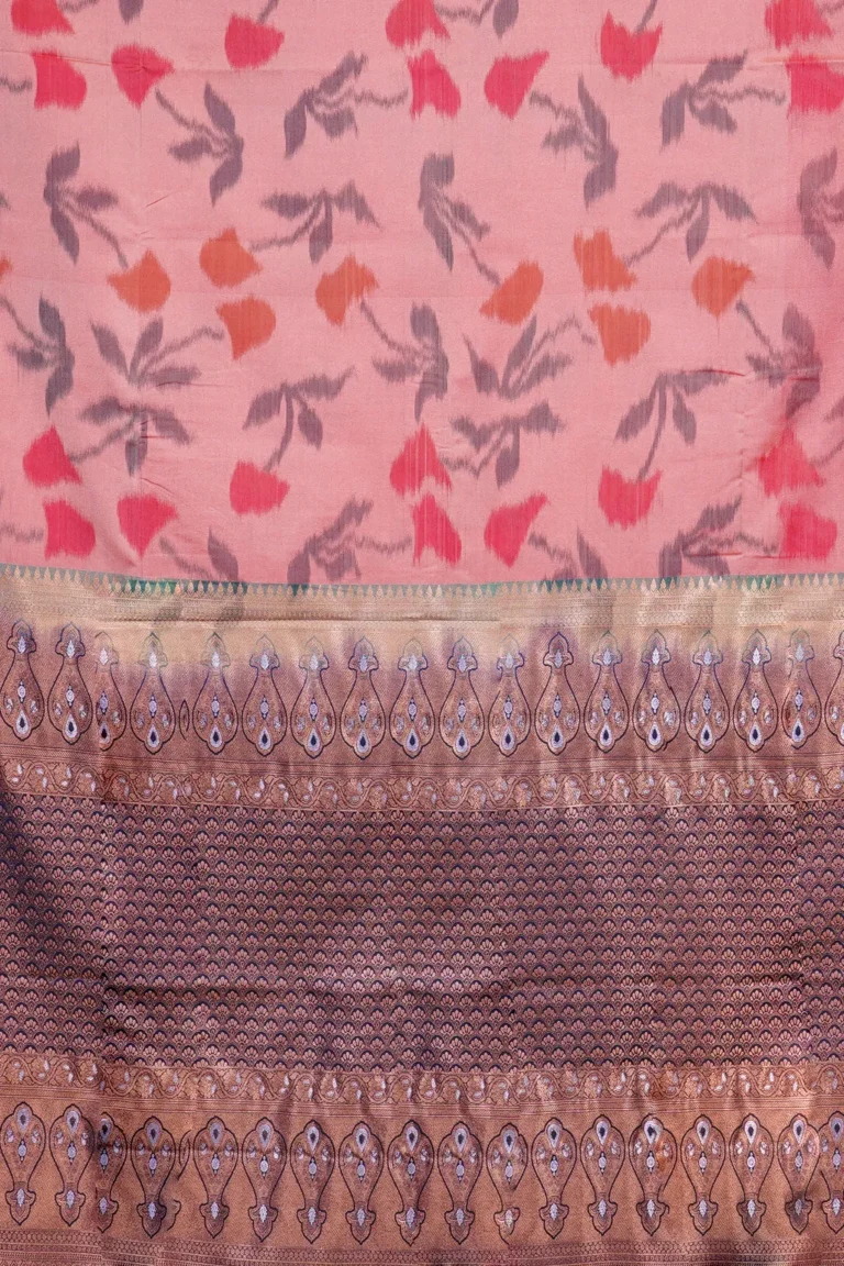 Coral Petals Semi Soft Silk Saree