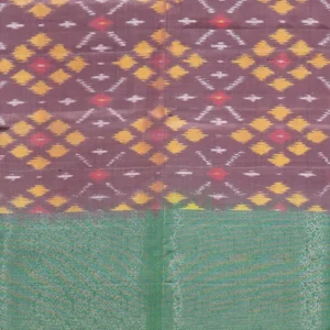 Mauve Ikat Soft Silk Saree
