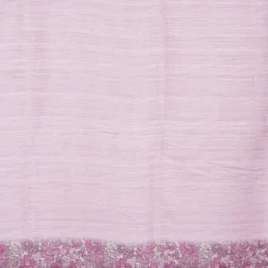 Blush Pink Semi Tussar Silk Saree