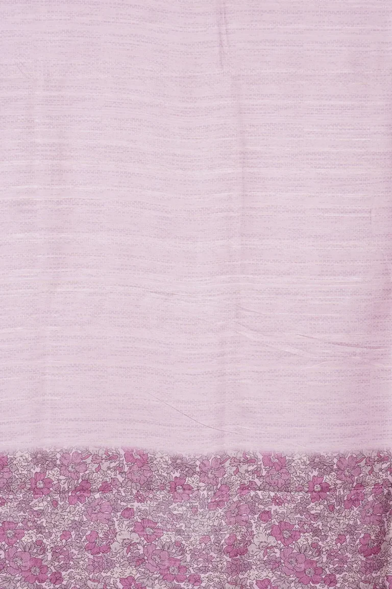 Blush Pink Semi Tussar Silk Saree