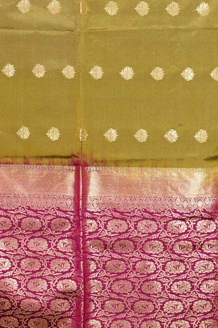 Olive Pink Semi Soft Silk