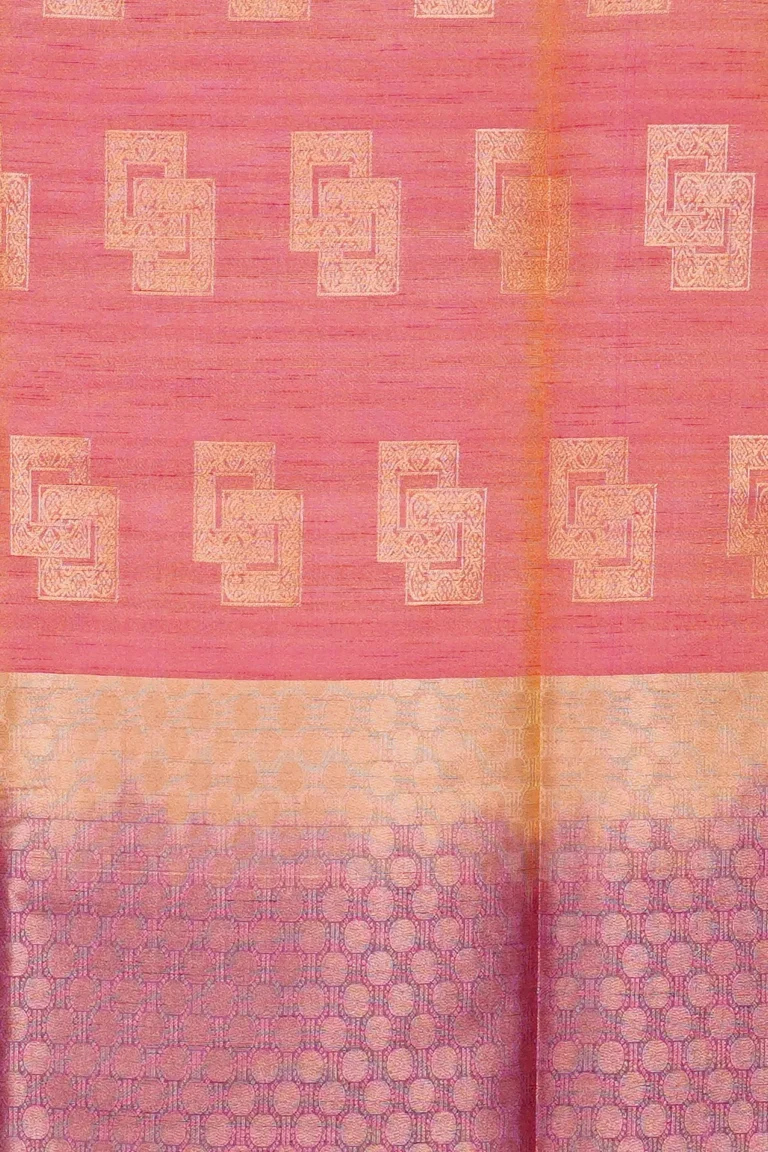Pink Geometric Soft Silk