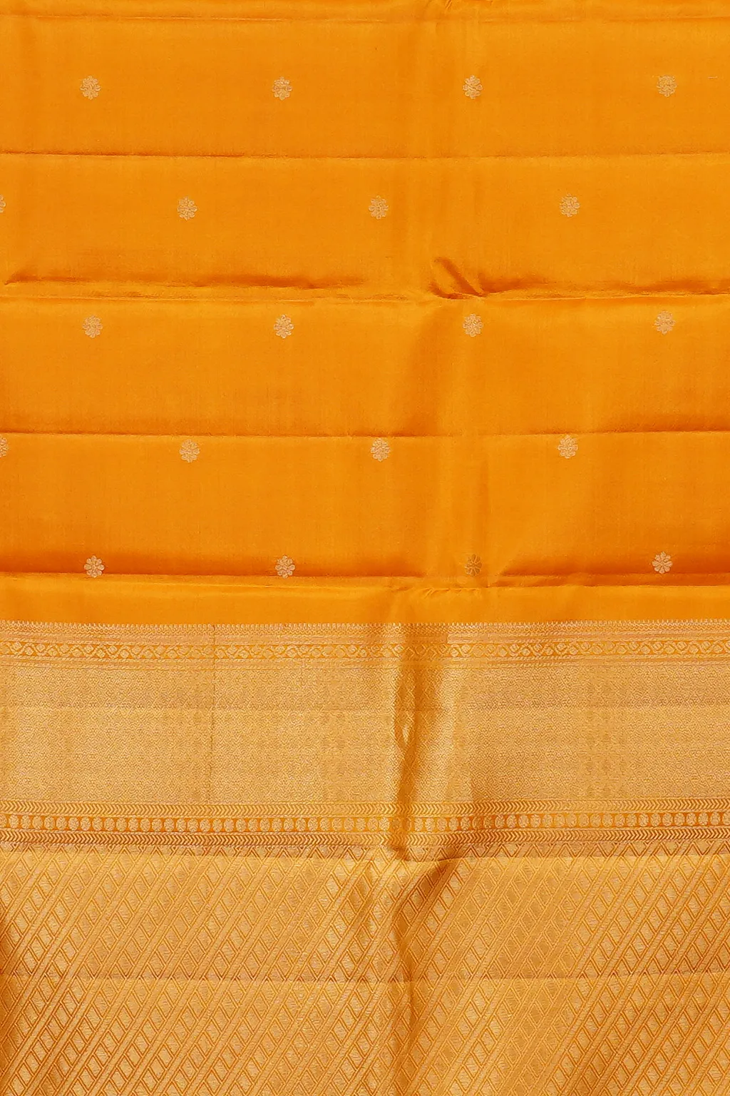 Marigold Gold Silk Saree