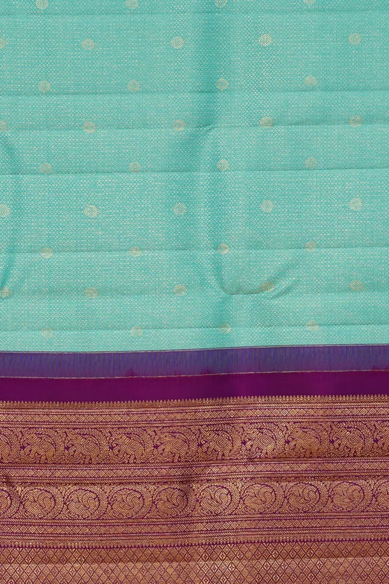 Aqua Wine Silk Saree