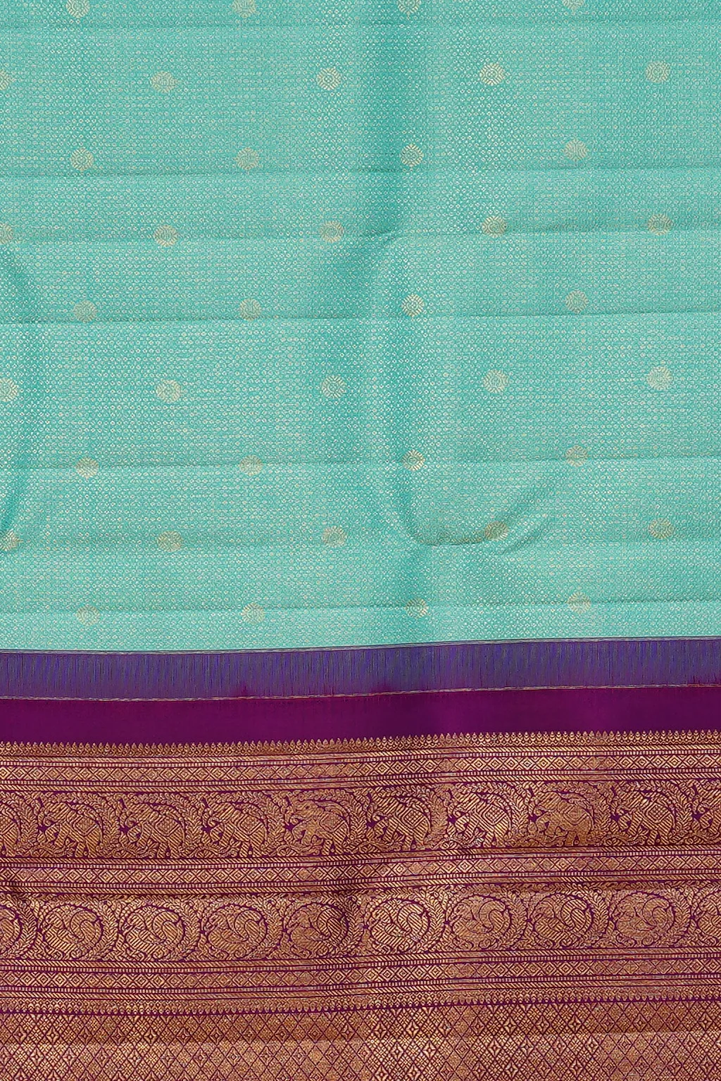 Aqua Wine Silk Saree