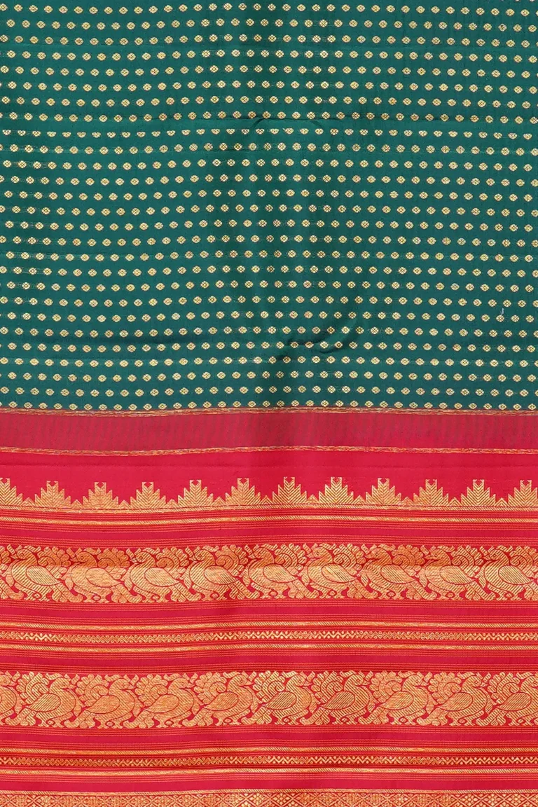 Emerald Crimson Silk