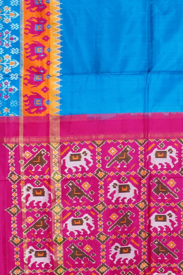 Royal Blue Elephant Silk