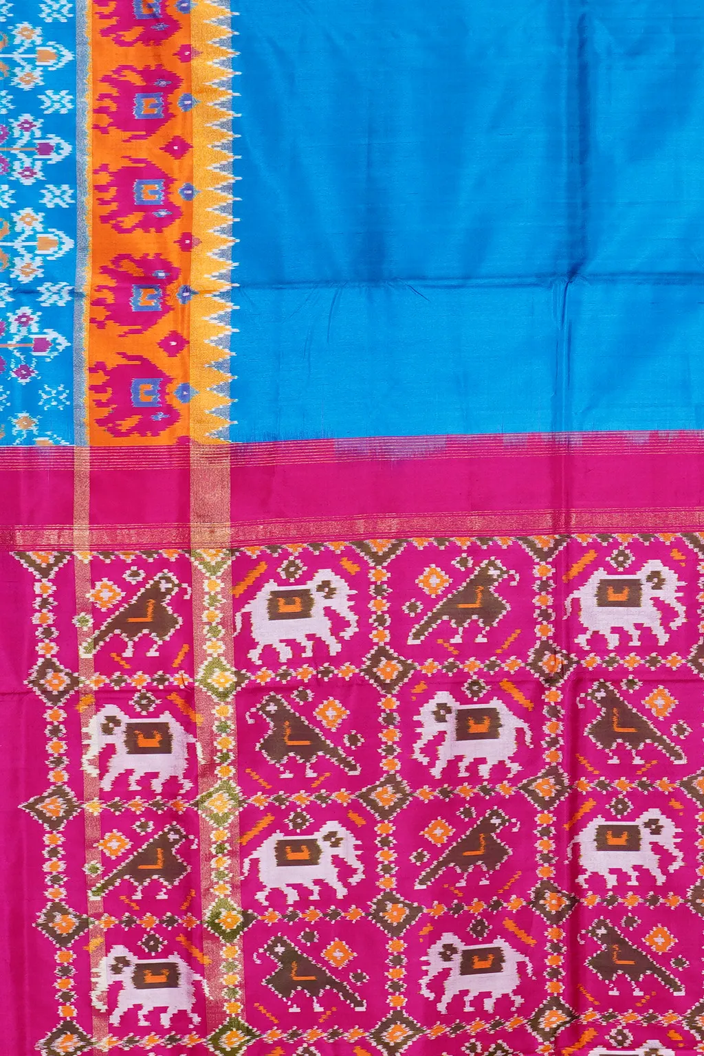 Royal Blue Elephant Silk
