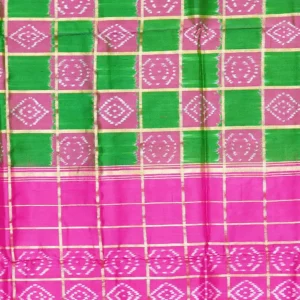 Emerald Check Pink Silk