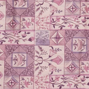 Lavender Mosaic Print Semi Tussar Saree