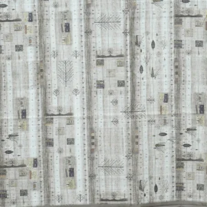 Grey Scenic Print Semi Tussar Saree