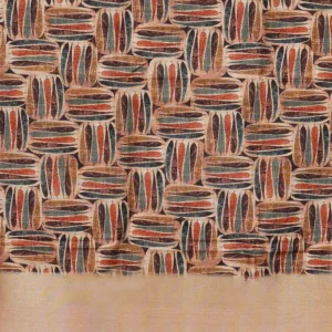 Earthy Abstract Leaf Semi Tussar Saree