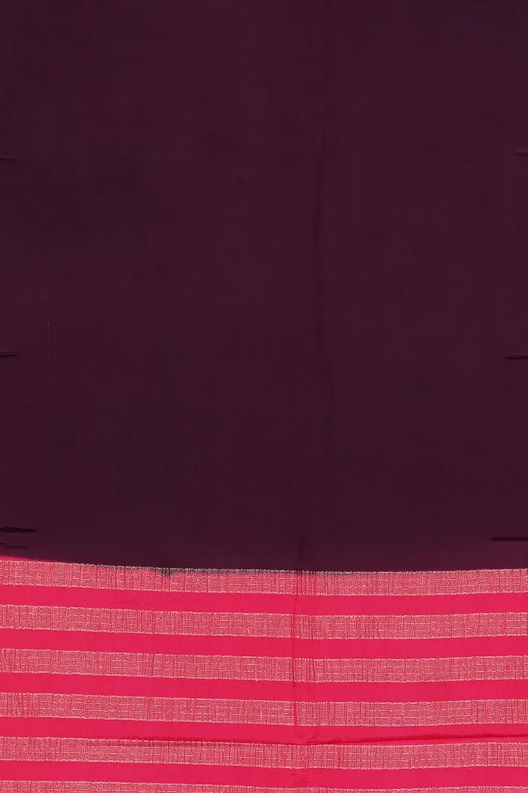 Wine Semi Mysore Silk Saree