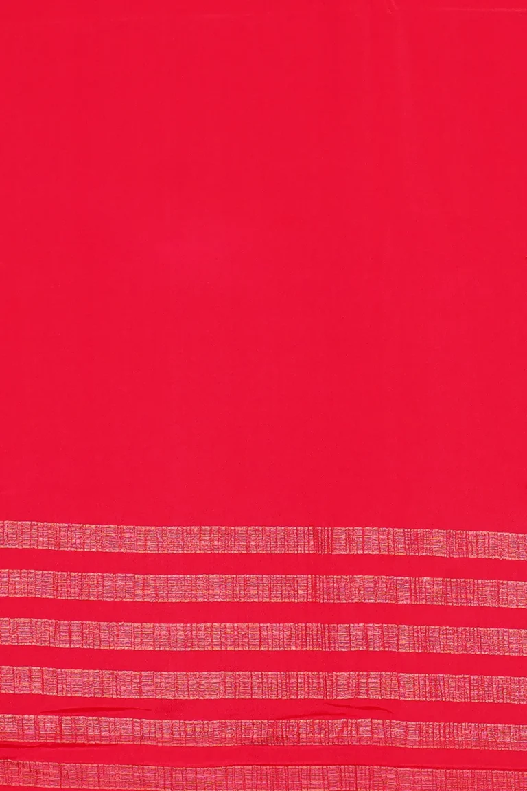 Crimson Crush Semi Mysore Silk Saree
