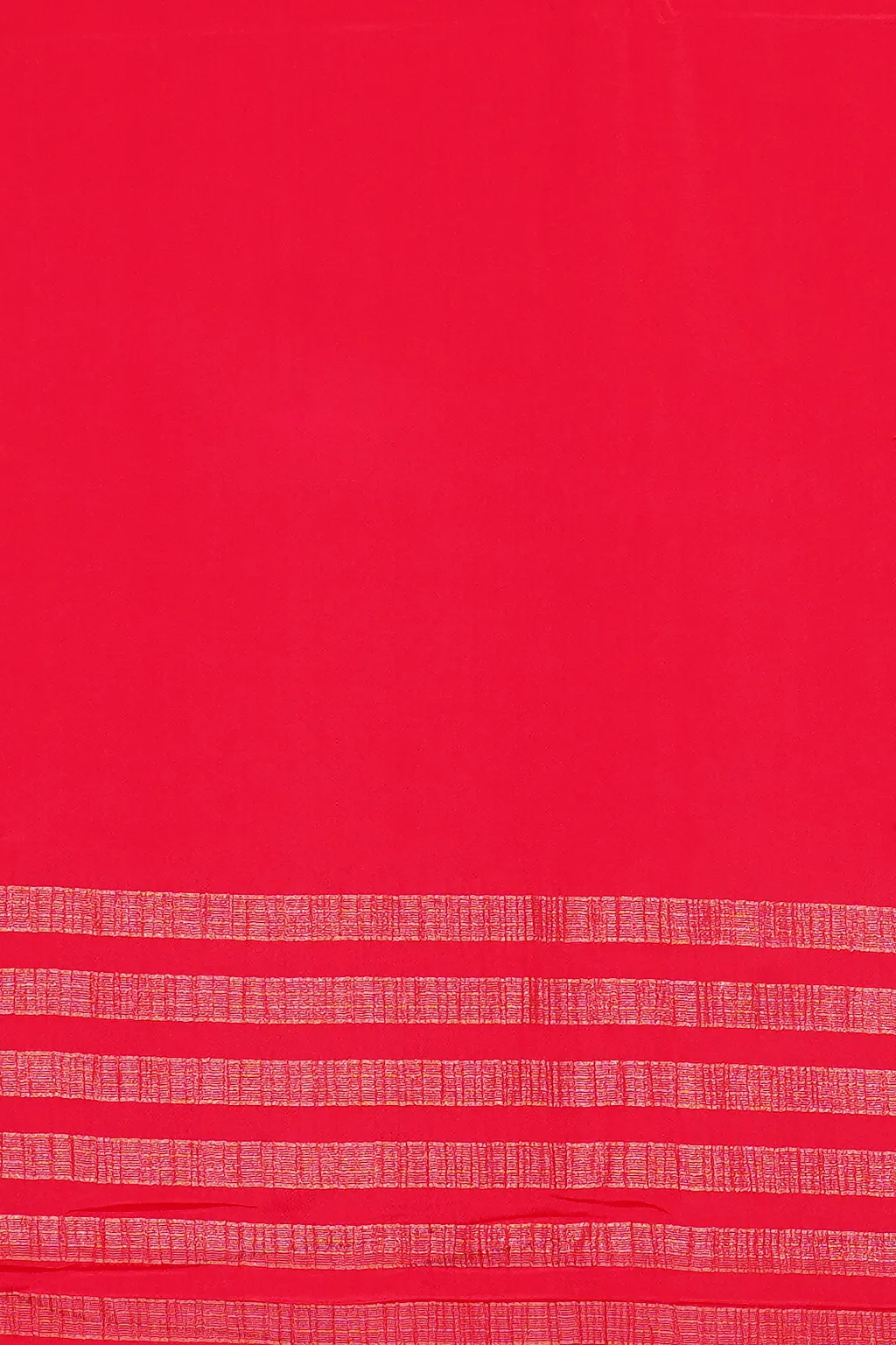Crimson Crush Semi Mysore Silk Saree