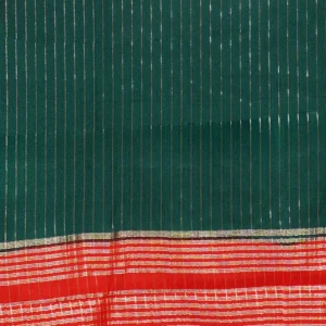 Emerald Flame Semi Mysore Silk Saree