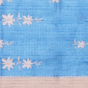Bluebell Mist Tussar Silk