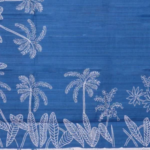 Midnight Palm Tussar Silk