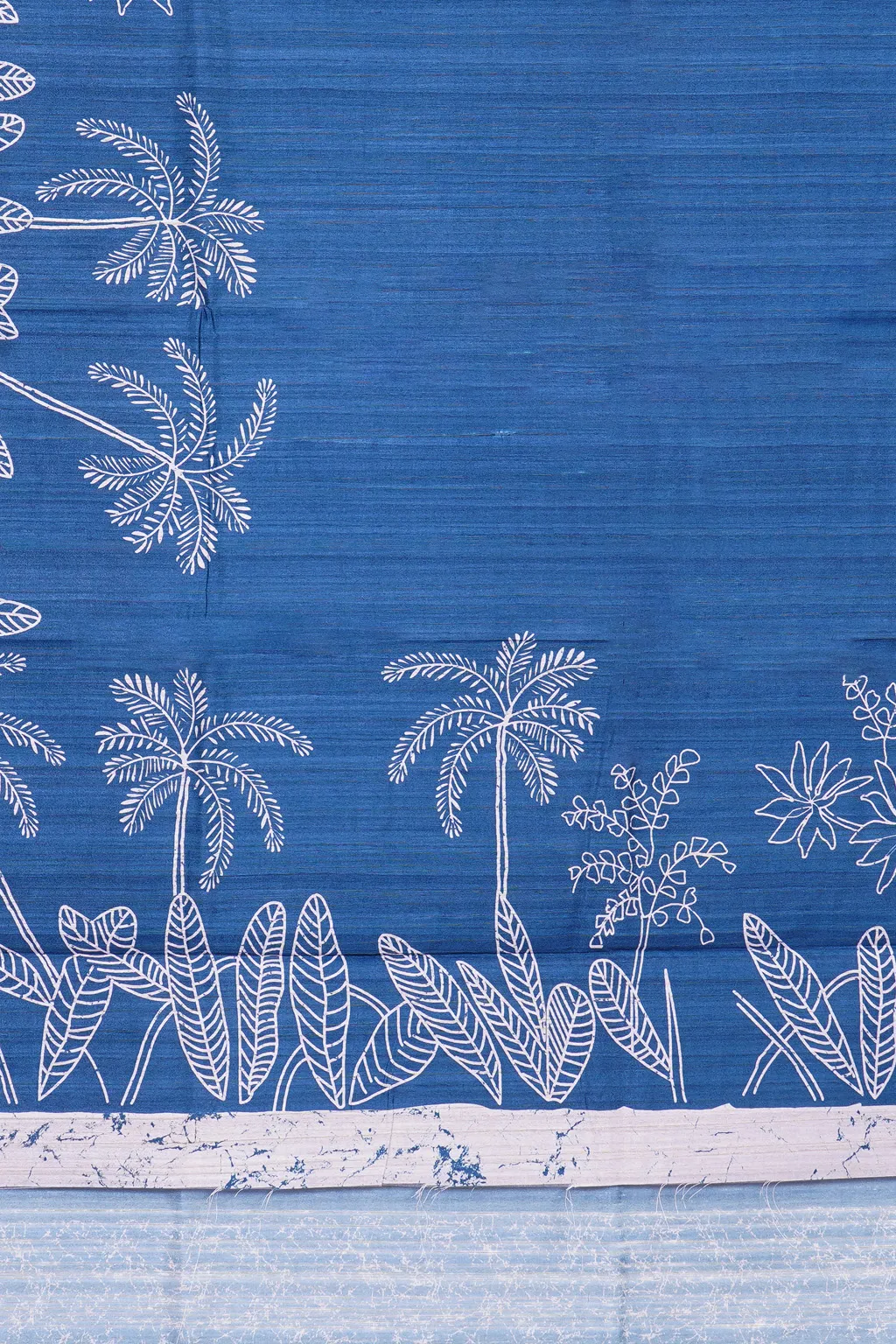 Midnight Palm Tussar Silk