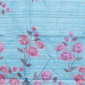 Blue Blossom Tussar Silk