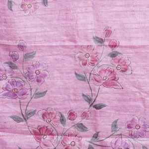 Blush Bloom Tussar Silk