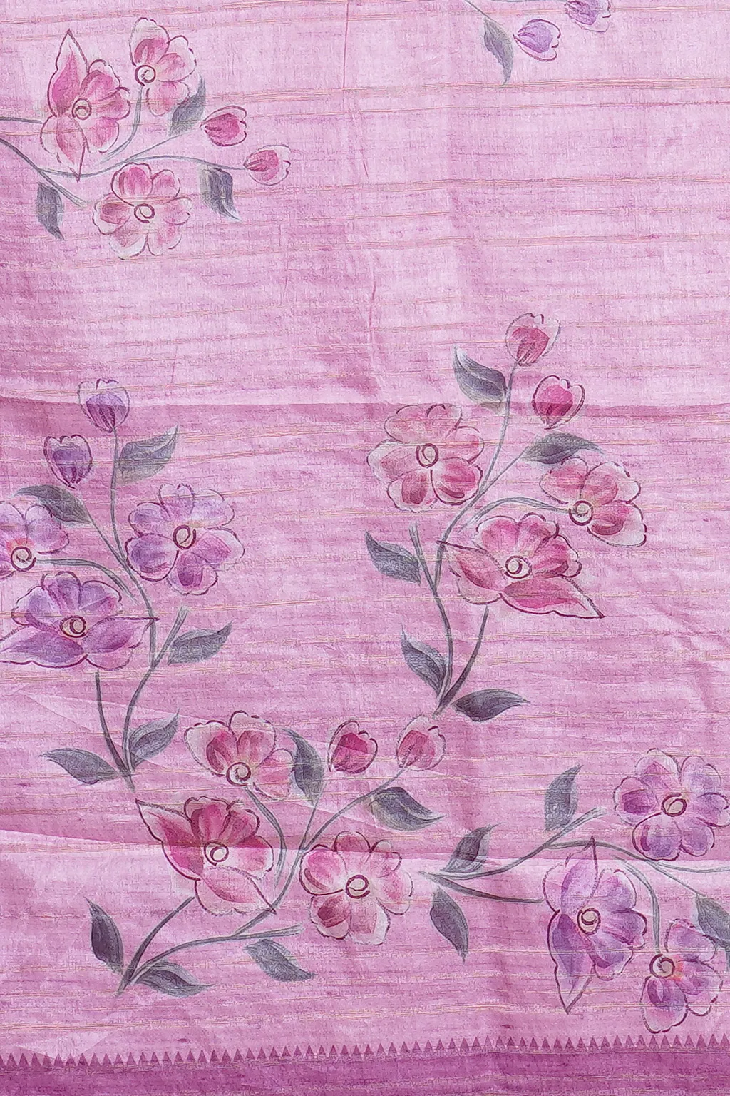 Blush Bloom Tussar Silk