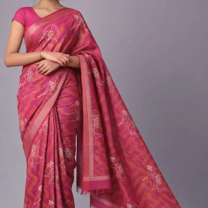 Pink Kota Checks Rajasthani Saree – Playful Grace