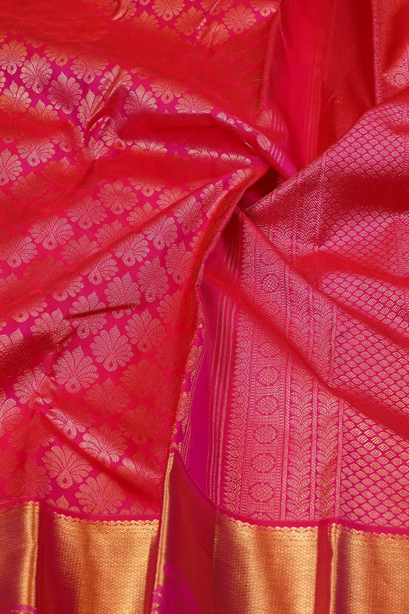Rani Pink Kanchipuram Silk Saree - Image 2