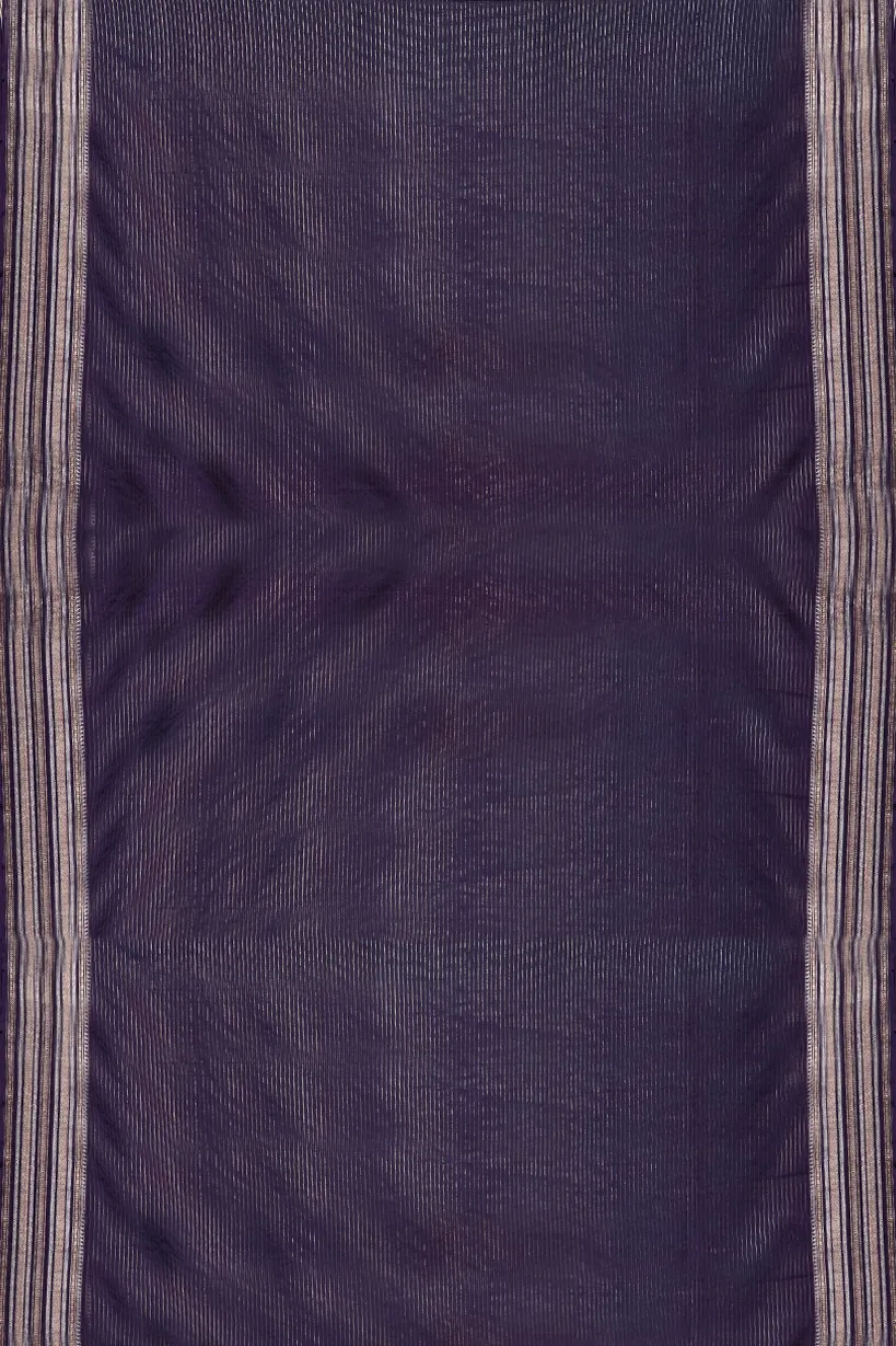 Aqua Green Semi Mysore Silk Saree with Navy Blue Border - Image 2