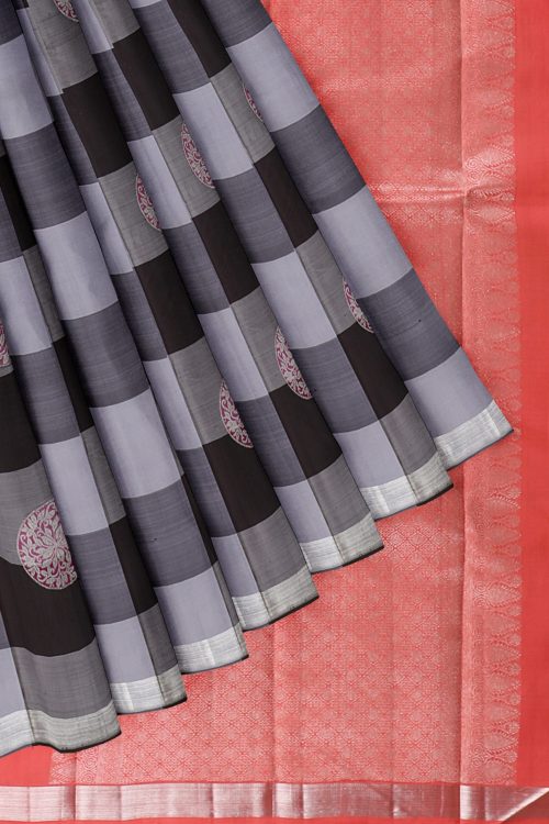 sri_kumaran_stores-kanchipuram_silks-Black_and_grey_saree_with_orange_border-1.jpg