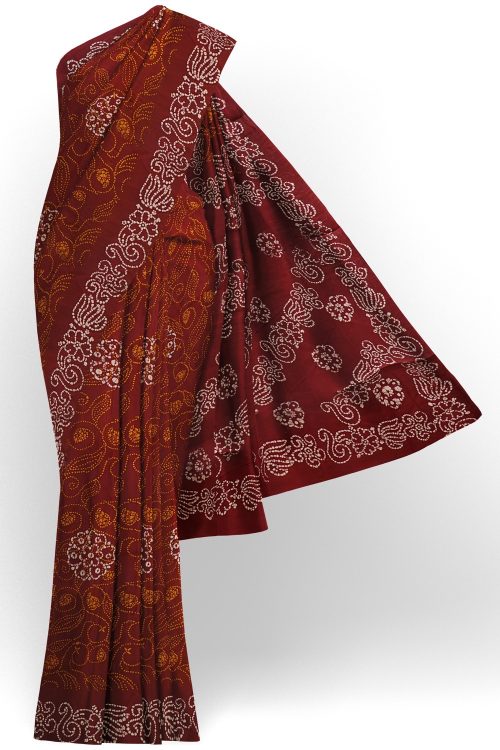 sri kumaran stores chungudi cotton saree dark brown saree with allover design 120221213