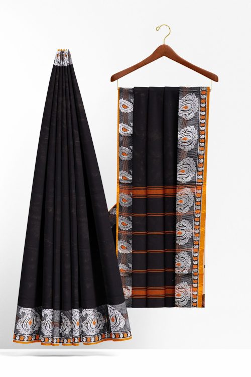 sri_kumaran_stores_cotton_saree_black_saree_with_orange_silver_border-2.jpg
