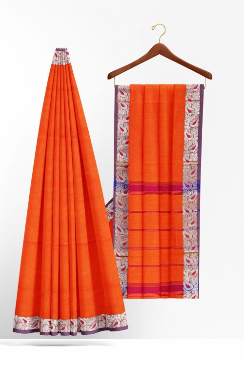 sri_kumaran_stores_cotton_saree_orange_saree_with_blue_border-2.jpg