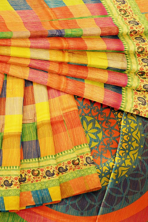 sri kumaran stores jakarta saree multicolour saree with multicolour border 2 1