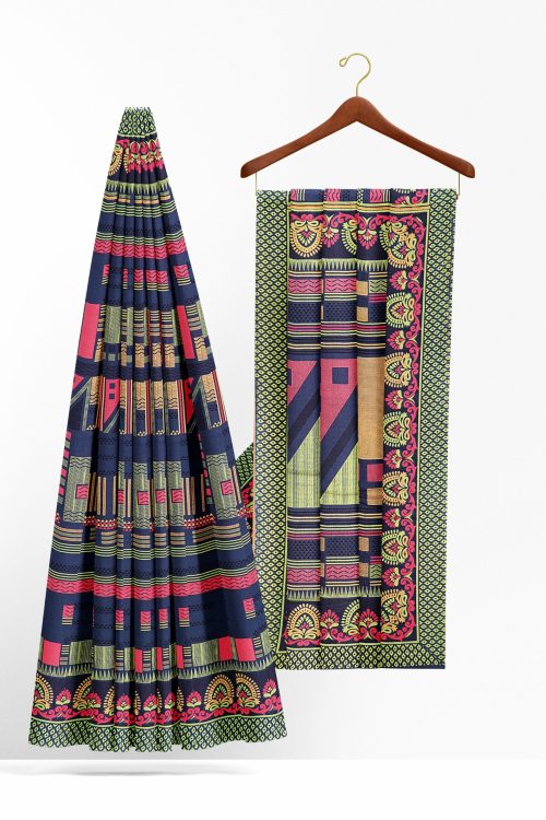 sri_kumaran_stores_synthetic_saree_dark_blue_saree_with_green_border-2.jpg
