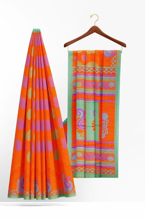 sri_kumaran_stores_synthetic_saree_orange_saree_with_green_border-2.jpg